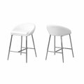 Clean Choice Barstool - 2 Piece White Chrome Base & Counter Height CL2618140